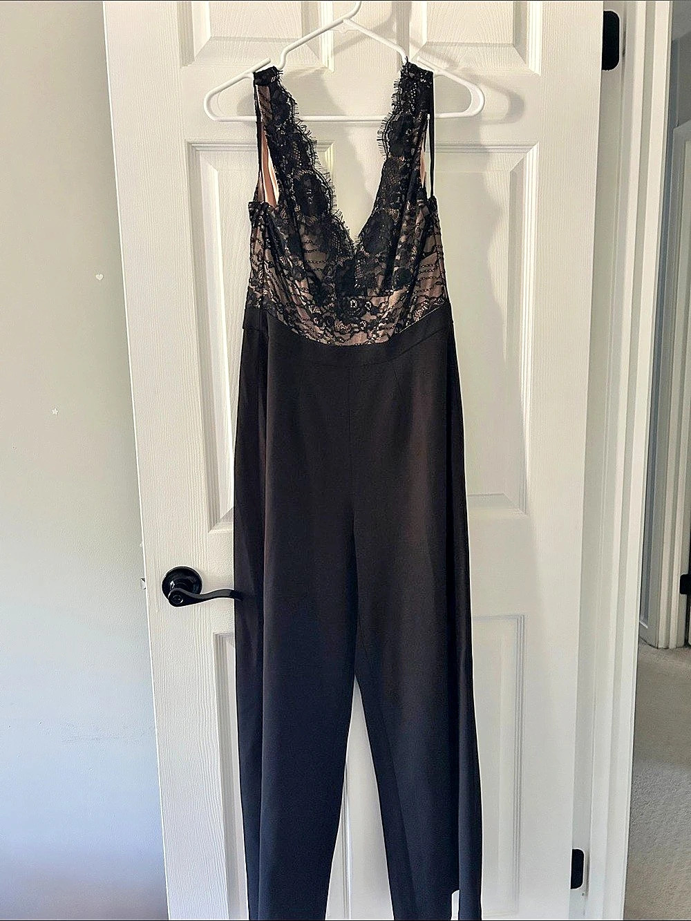 Francesca's Lace Jumpsuit in Black, Small NWT